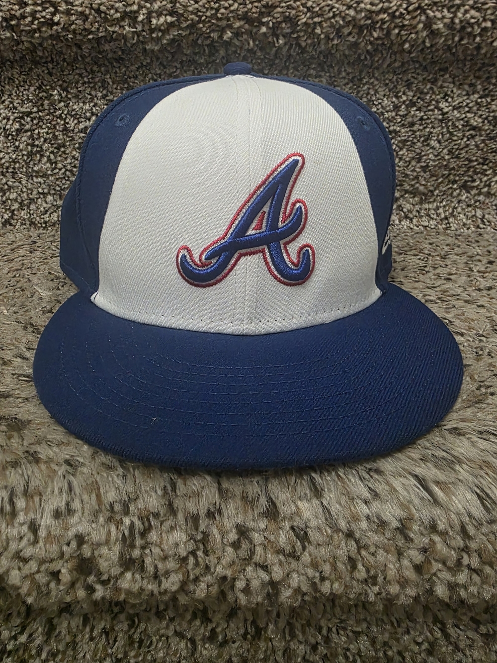 New Era Atlanta Blue and White Atlanta 'A' Hat 7 1/2